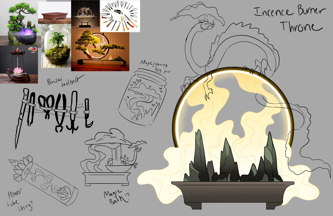 Incense burner throne concept